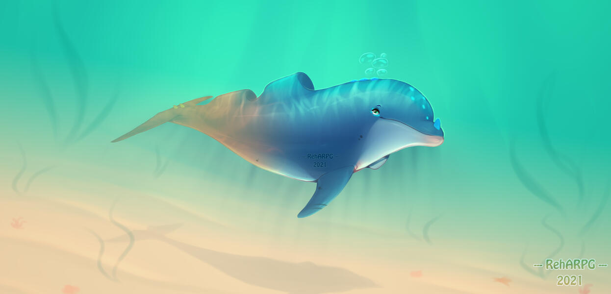 Trellia swimming without her prosthetic