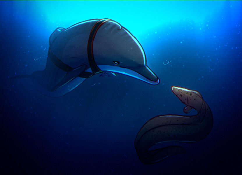 Pablo swimming with his protestic